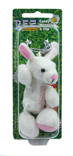 PEZ - Plush Dispenser - Hippity Hoppities - 2007 - White Bunny