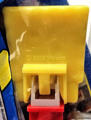 PEZ - SpongeBob SquarePants - SpongeBob in Shirt - yellow head, front shirt, dark cheesy spots - A