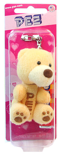 PEZ - Plush Dispenser - Cuddle Cubs Valentines - Yellow Bear