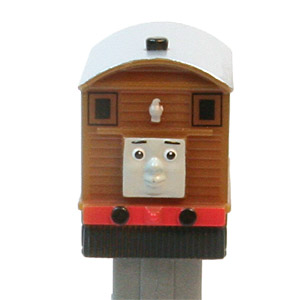 PEZ - Thomas and Friends - Toby - Brown #7 silver roof