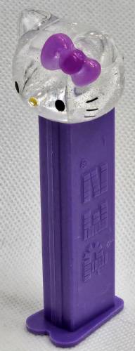 PEZ - Skulls - Glittery crystal head with purple bow