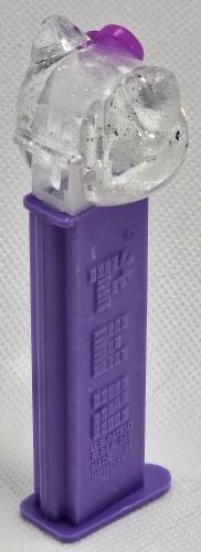 PEZ - Skulls - Glittery crystal head with purple bow