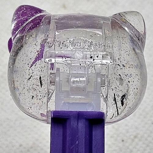PEZ - Skulls - Glittery crystal head with purple bow