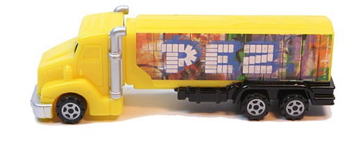 PEZ - Trucks - Series E - Tanker - Yellow cab, yellow trailer