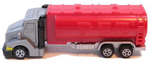 PEZ - Trucks - Series E - Tanker - Silver cab, red tanker