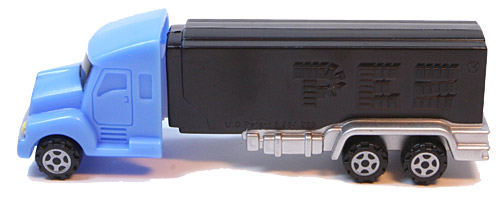 PEZ - Series E - Truck with V-Grill - Blue cab, light black trailer