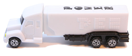 PEZ - Series E - Truck with V-Grill - White cab, white trailer