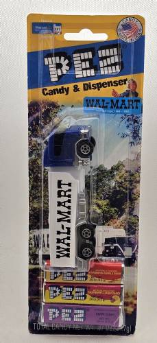 PEZ - Advertising Walmart 1964 - Transporter - Blue cab, white trailer