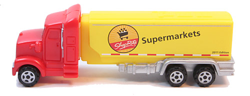PEZ - Advertising Shop Rite - Truck - Red cab, yellow truck - 2011 edition