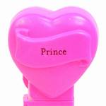 PEZ - Prince  Nonitalic Black on Hot Pink on White hearts on hot pink