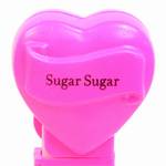 PEZ - Sugar Sugar  Nonitalic Black on Hot Pink on White hearts on hot pink