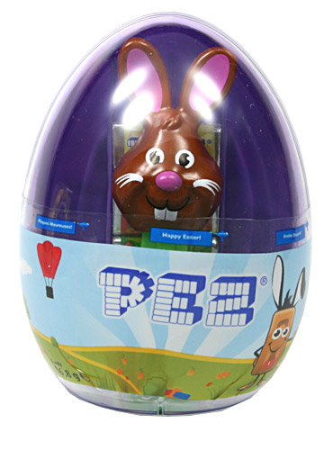 PEZ - Mini Gift Egg - Bunny - Brown Head, white whiskers, bucktooth - E