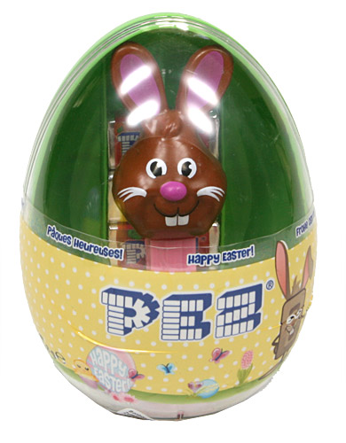 PEZ - Mini Gift Egg - Bunny - Brown Head, white whiskers, bucktooth - E