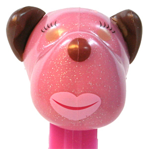 PEZ - AWL / SOS - Easter 2011 - Barkina - Pink Glitter Head, Black Ears