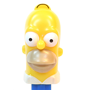 PEZ - Simpsons - Homer Simpson - Black thin hair - A