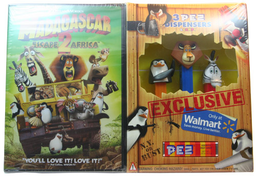 PEZ - Dreamworks Movies - Madagascar - Collectors Set with DVD