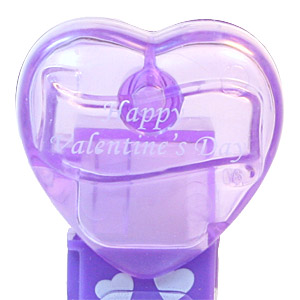 PEZ - Valentine - 2012 short - Happy Valentine's Day - Italic White on Crystal Purple (c) 2008