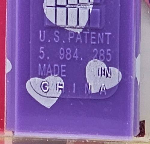 PEZ - Valentine - 2012 short - Happy Valentine's Day - Italic White on Crystal Purple (c) 2008