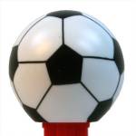 PEZ - Soccer Ball   on red stem, 2012
