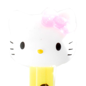 PEZ - Go Pez Japan - 2011 - Hello Kitty - White Head Pink Crystal Bow