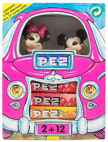 PEZ - Car Box - Minnie & Mickey Mouse - Pink Car - B