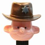 PEZ - Sheriff  Dark Brown Hat