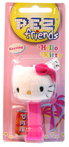 PEZ - Hello Kitty - PEZ Friends Keyring - Hello Kitty - White Plush Head