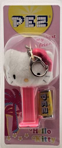 PEZ - Hello Kitty - PEZ Friends Keyring - Hello Kitty - White Plush Head