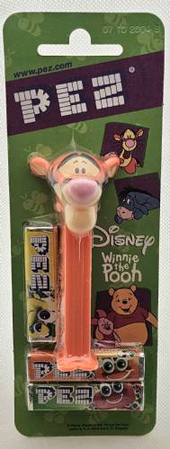 PEZ - Winnie the Pooh - Tigger - Orange Neck, pink nose - A