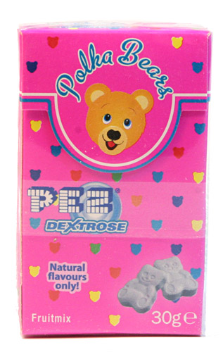 PEZ - Dextrose Packs - Polka Bears - pink stripe, natural flavors