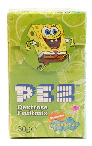 PEZ - Dextrose Packs - Spongebob - whole Spongebob, large PEZ Logo