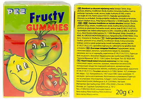 PEZ - Dextrose Packs - Fructy GUMMIES