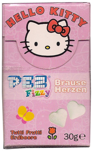 PEZ - Dextrose Packs - Hello Kitty Fizzy Brauseherzen