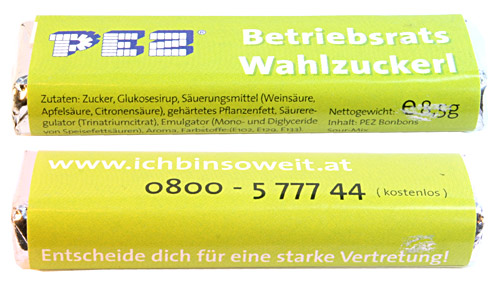 PEZ - Commercial - Betriebsrats Wahlzuckerl