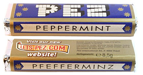 PEZ - Recent Types - Peppermint - Peppermint - lets-pez.com logo