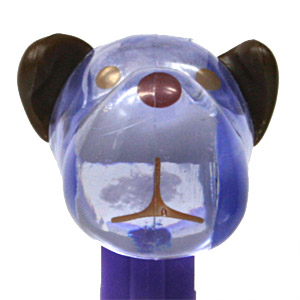 PEZ - AWL / SOS - Valentine 2013 - Barky Brown - Crystal Blue Head, Black Ears