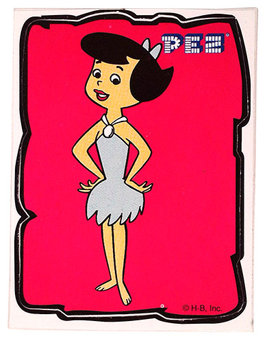 PEZ - Stickers - Flintstones - Small Double Border - Betty Rubble