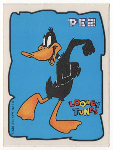 PEZ - Stickers - Looney Tunes - White border - Daffy Duck