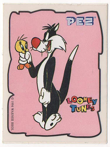 PEZ - Stickers - Looney Tunes - White border - Sylvester & Tweety