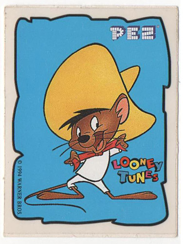 PEZ - Stickers - Looney Tunes - White border - Speedy Gonzales
