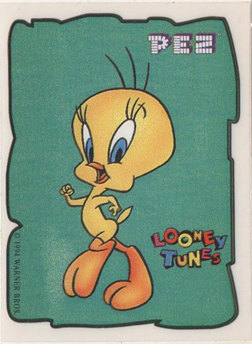 PEZ - Stickers - Looney Tunes - White border - Tweety
