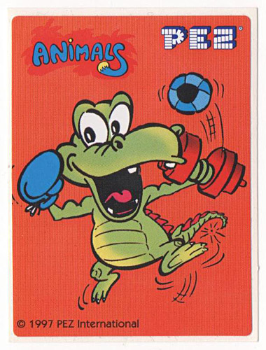 PEZ - Stickers - Safari Animals - Crocodile boxing