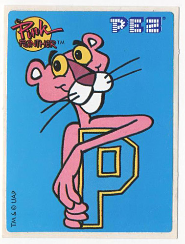 PEZ - Stickers - Pink Panther - Panther with P