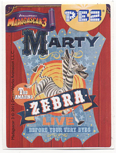 PEZ - Stickers - Madagascar 3 - Poster of Marty