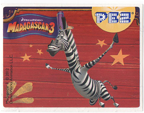 PEZ - Stickers - Madagascar 3 - Marty flying