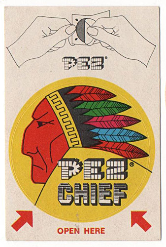 PEZ - Sticker Singles (1970s) - Instructions top - Chief