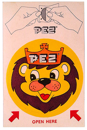 PEZ - Stickers - Sticker Singles (1970s) - Instructions top - Lion