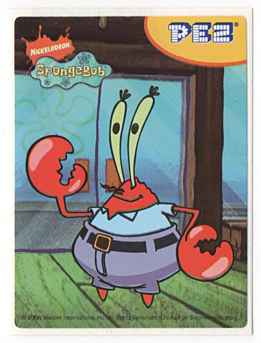 PEZ - Stickers - SpongeBob SquarePants - 2008 - Eugene H. Krabs