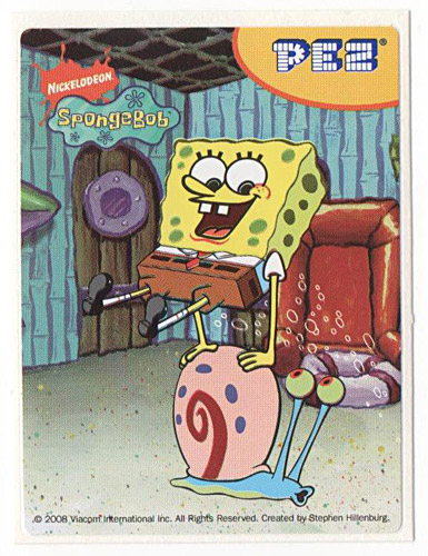 PEZ - Stickers - SpongeBob SquarePants - 2008 - SpongeBob and Gary