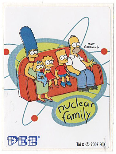 PEZ - Stickers - The Simpsons - 2007 - Nuclear family